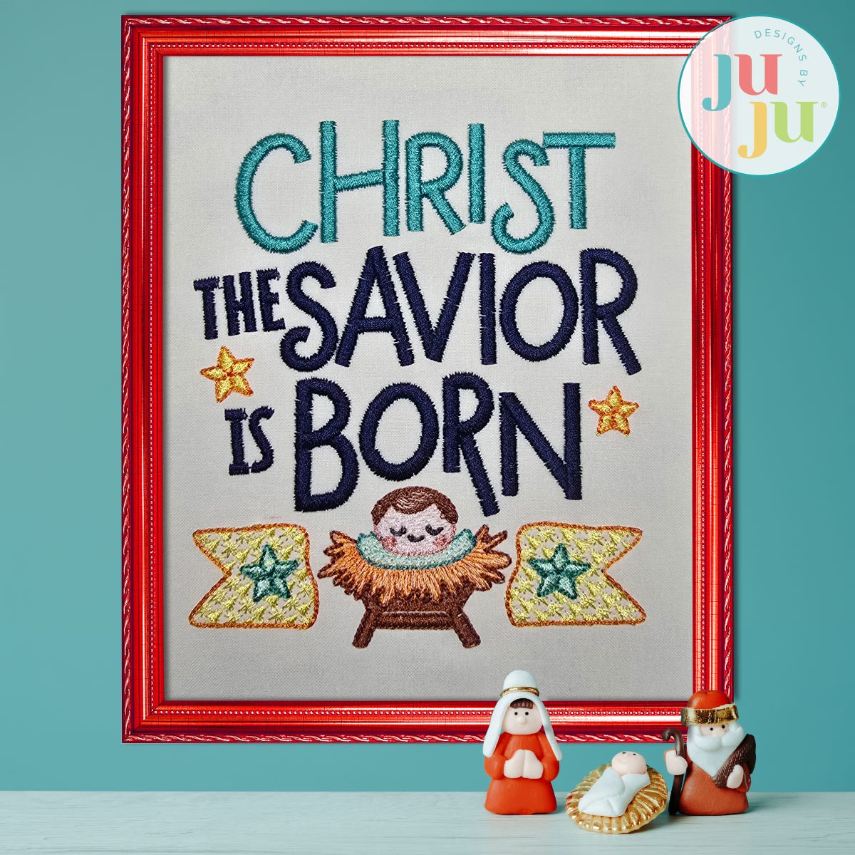 Christmas Nativity Word Art Embroidery Set 3 | Machine Embroidery Designs by JuJu