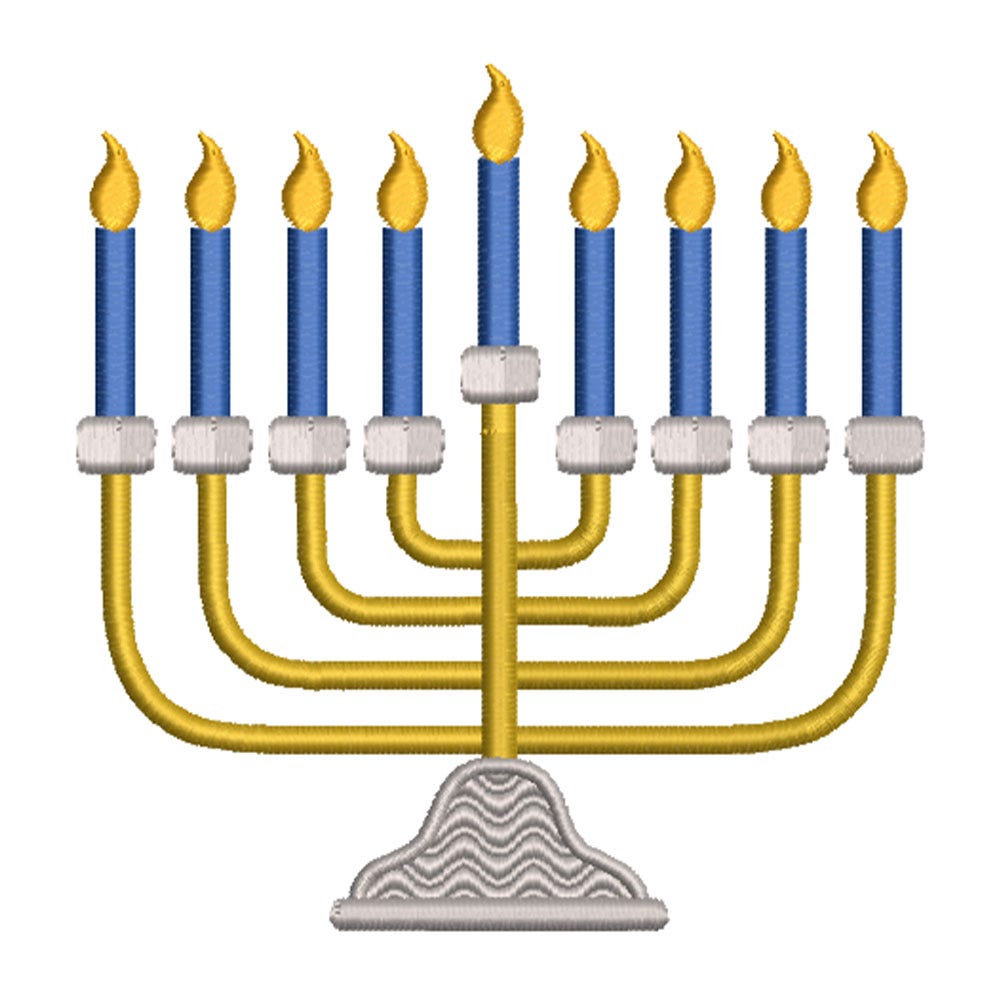 FREE Menorah Embroidery Design | Machine Embroidery Designs by JuJu