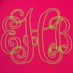 Embroidery Bean Stitch Interlocking Ribbon Monogram Machine Embroidery Designs by JuJu