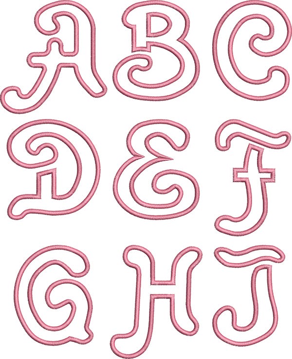 Fancy Applique Font