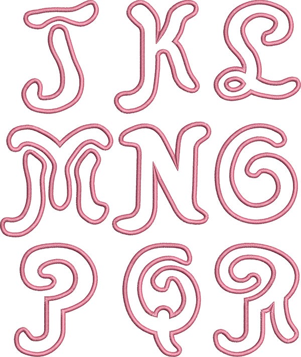 Fancy Applique Font