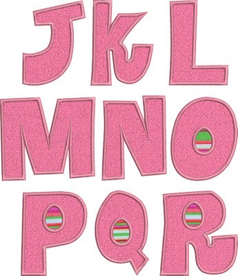 Easter Egg Applique Font