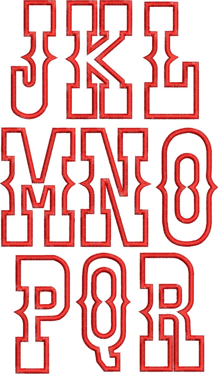                                 Cowboy Applique Font | Machine Embroidery Designs by JuJu
                            
