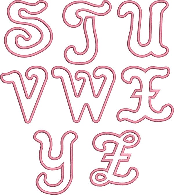 Fancy Applique Font