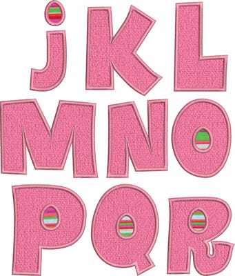 Easter Egg Applique Font