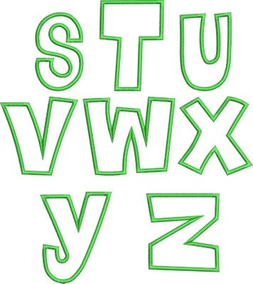 St Patricks Applique Font