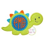 Dino Monogram Applique | Machine Embroidery Designs by JuJu