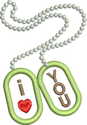 Dog Tags Applique