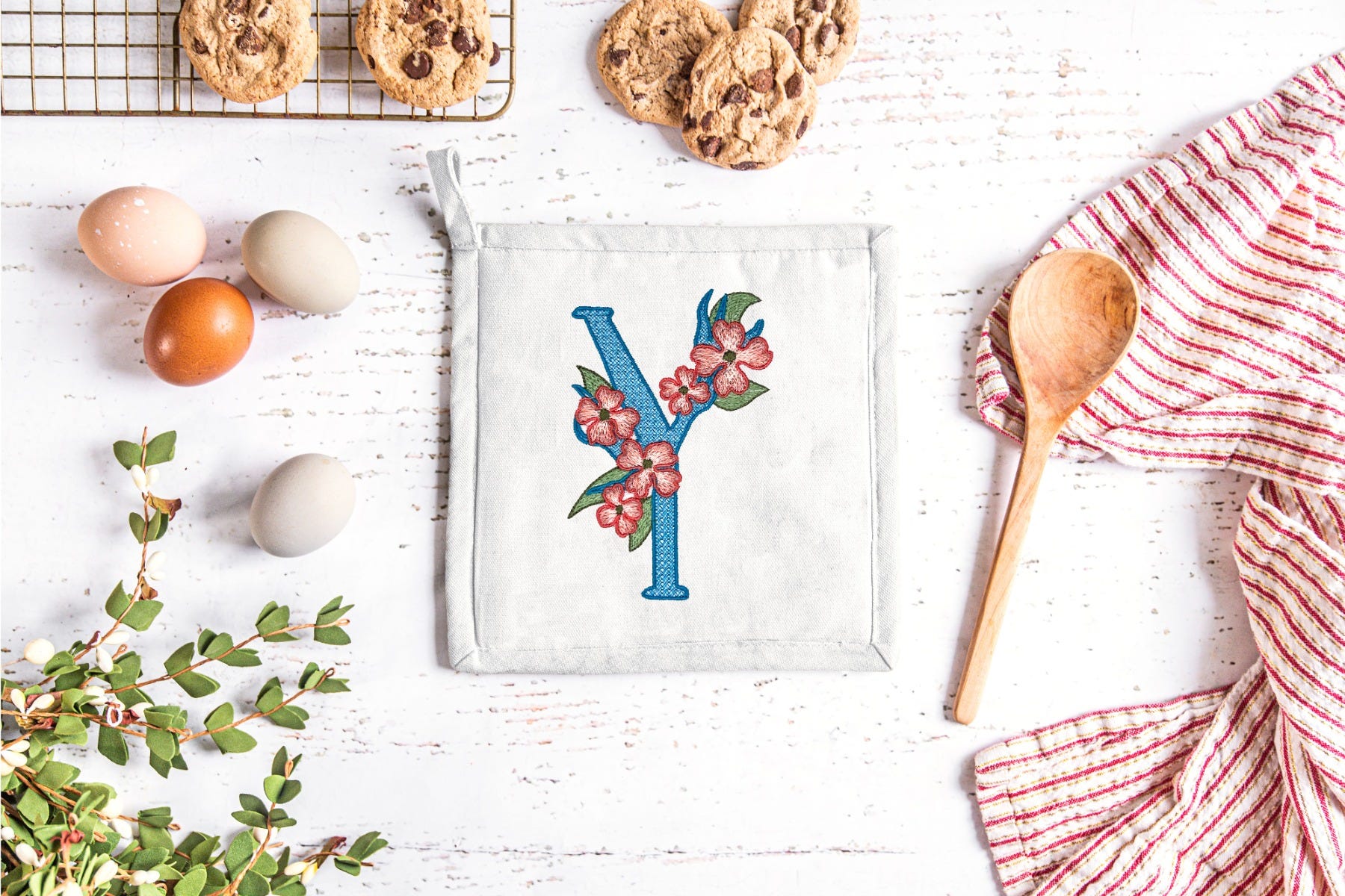 Dogwood Alphabet | Machine Embroidery Designs by JuJu