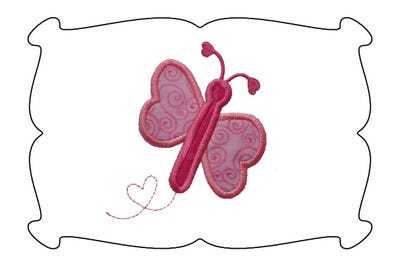 Dolly and Me We Love Butterflies Applique Set