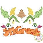 Dragon Face 5th Grade Sketch Embroidery | Machine Embroidery Designs by JuJu