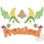 Dragon Face Preschool Sketch Embroidery | Machine Embroidery Designs by JuJu