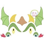 Dragon Face Sketch Embroidery | Machine Embroidery Designs by JuJu