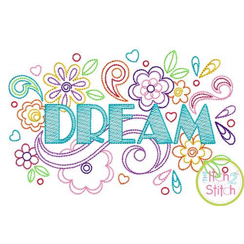 Itch 2 Stitch Dream Doodle Digital Embroidery Machine Designs by JuJu