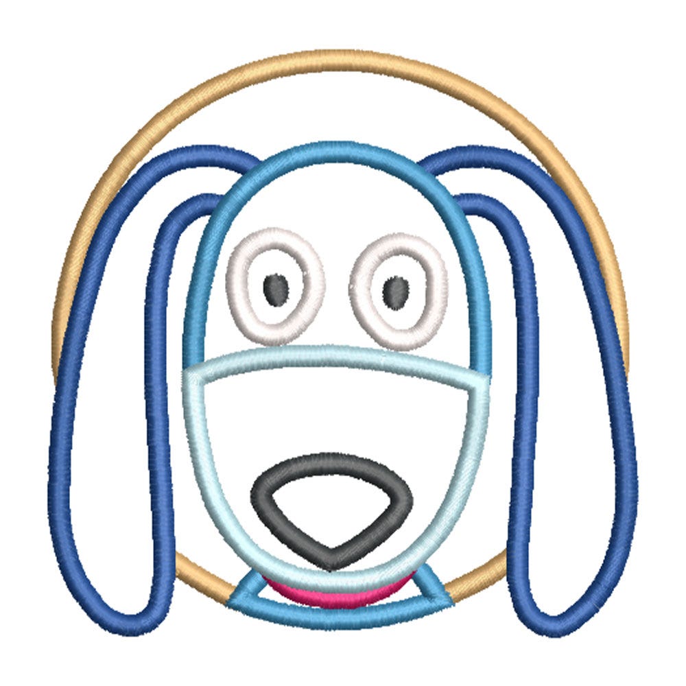 FREE Circle Puppy Applique Embroidery Design | Machine Embroidery Designs by JuJu