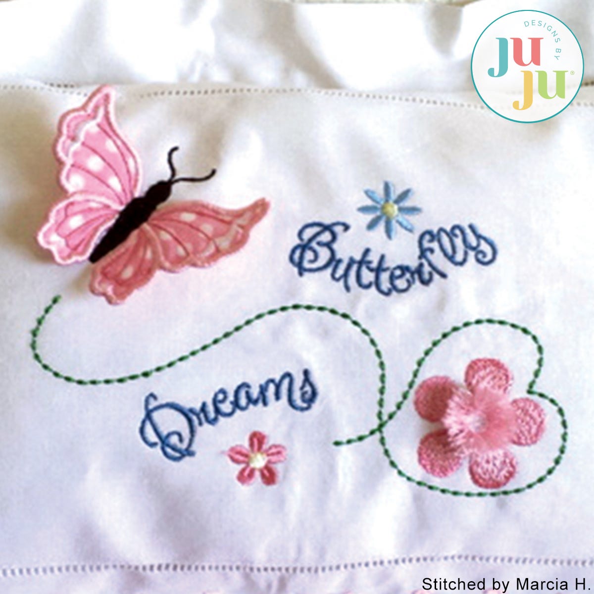 In The Hoop Butterfly Dreams Project by Oma's Place | Machine Embroidery Designs by JuJu