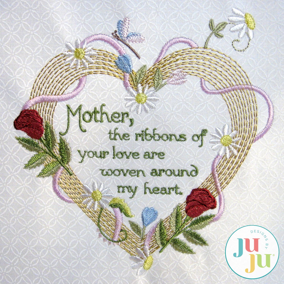 Mother Love Heart by Oma's Place | Machine Embroidery Designs by JuJu