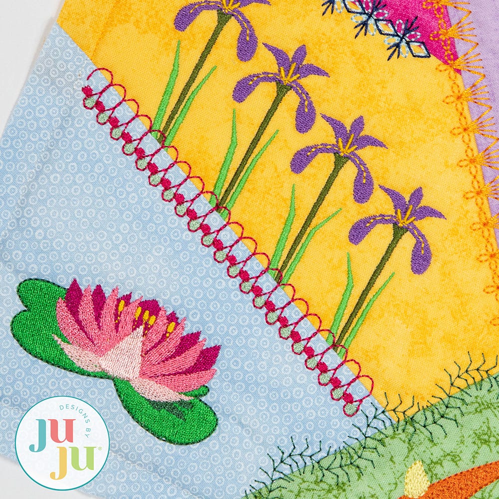 Crazy Patch Blocks Series 1 Set 4 | Machine Embroidery Designs by JuJu