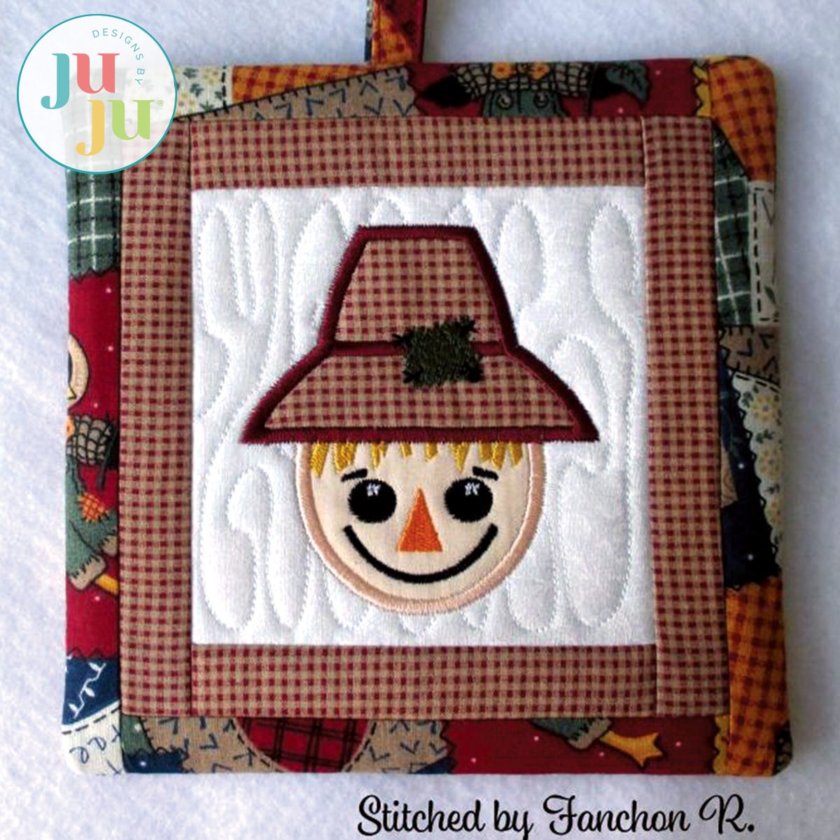 Lil Scary Potholders by Oma's Place | Machine Embroidery Designs by JuJu
