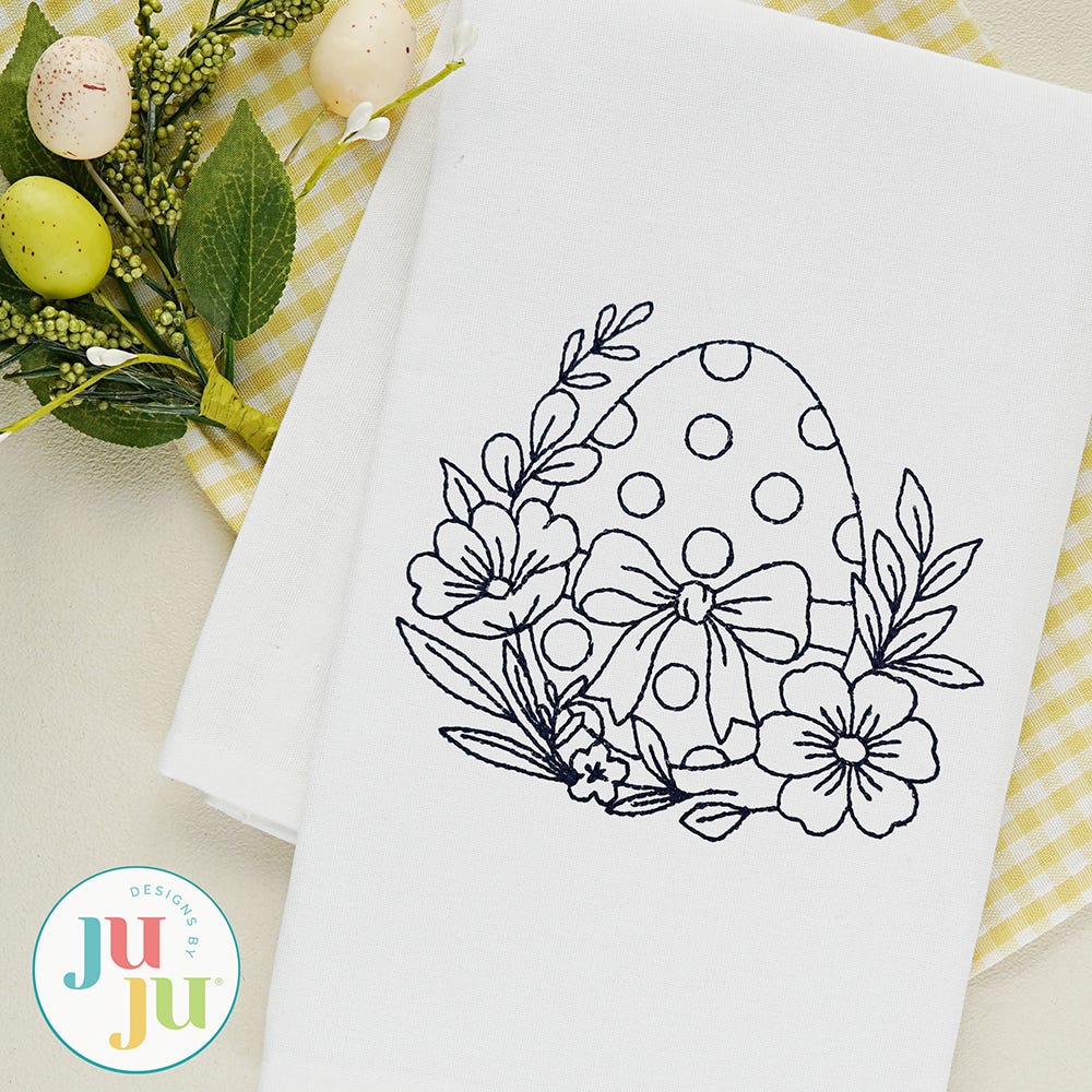 Easter Bluework Embroidery Set | Machine Embroidery Designs by JuJu