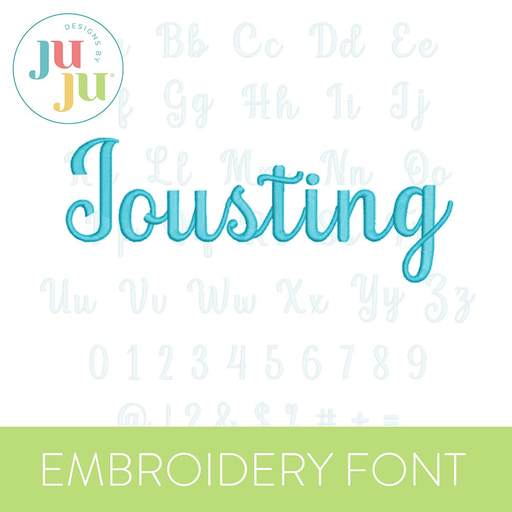 Jousting Embroidery Font | Machine Embroidery Designs by JuJu