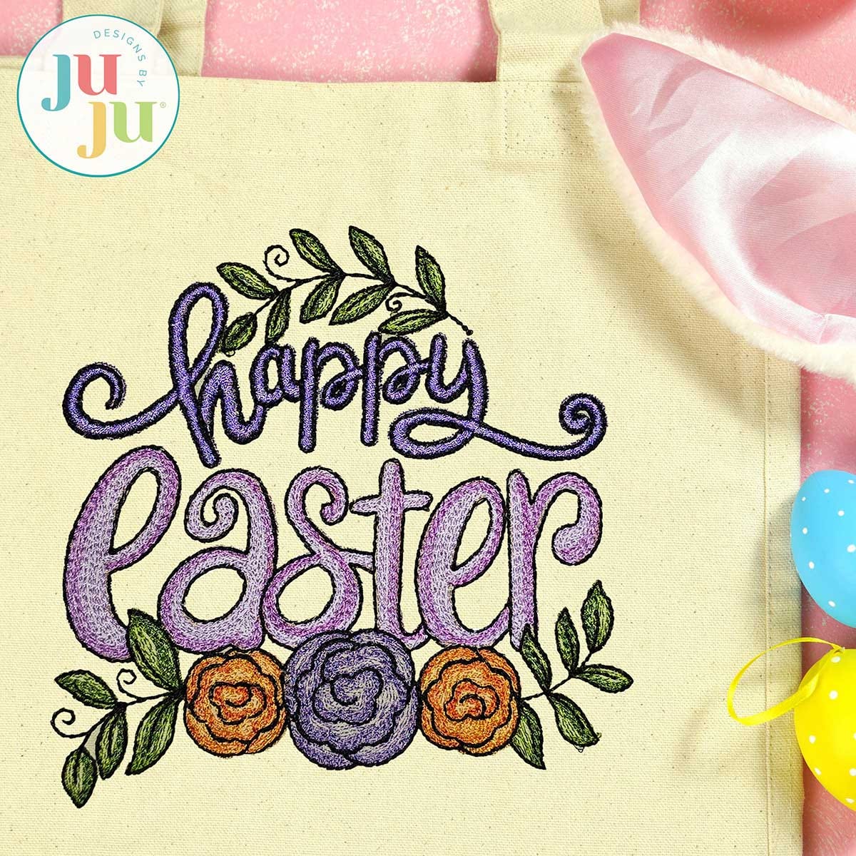 Easter Delight 2 Sketch Embroidery Set | Machine Embroidery Designs by JuJu