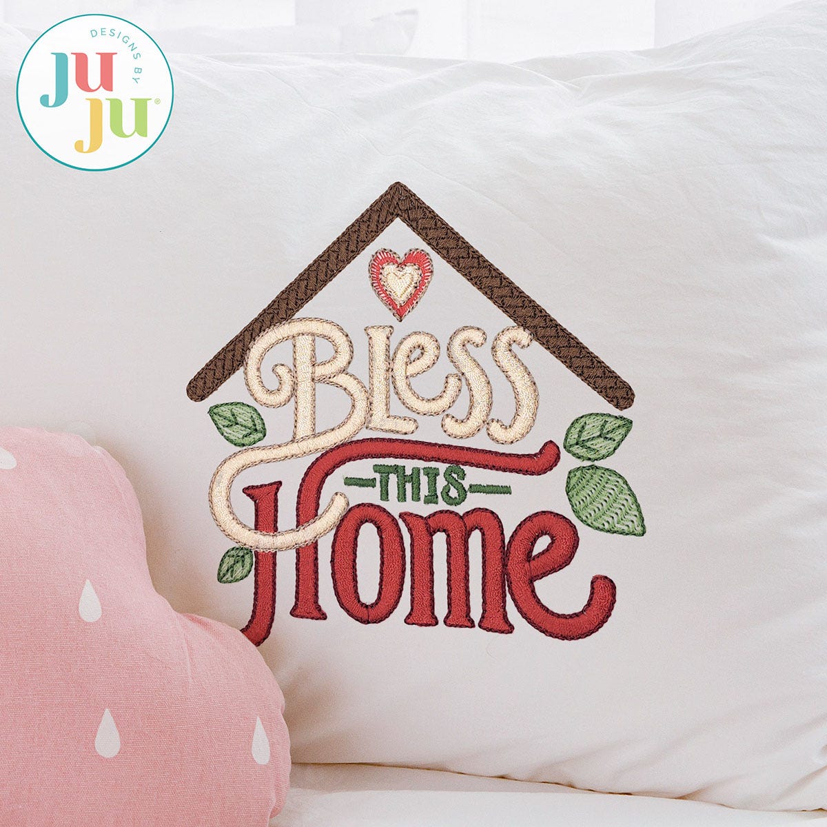 Home Sweet Home Word Art Embroidery Set | Machine Embroidery Designs by JuJu