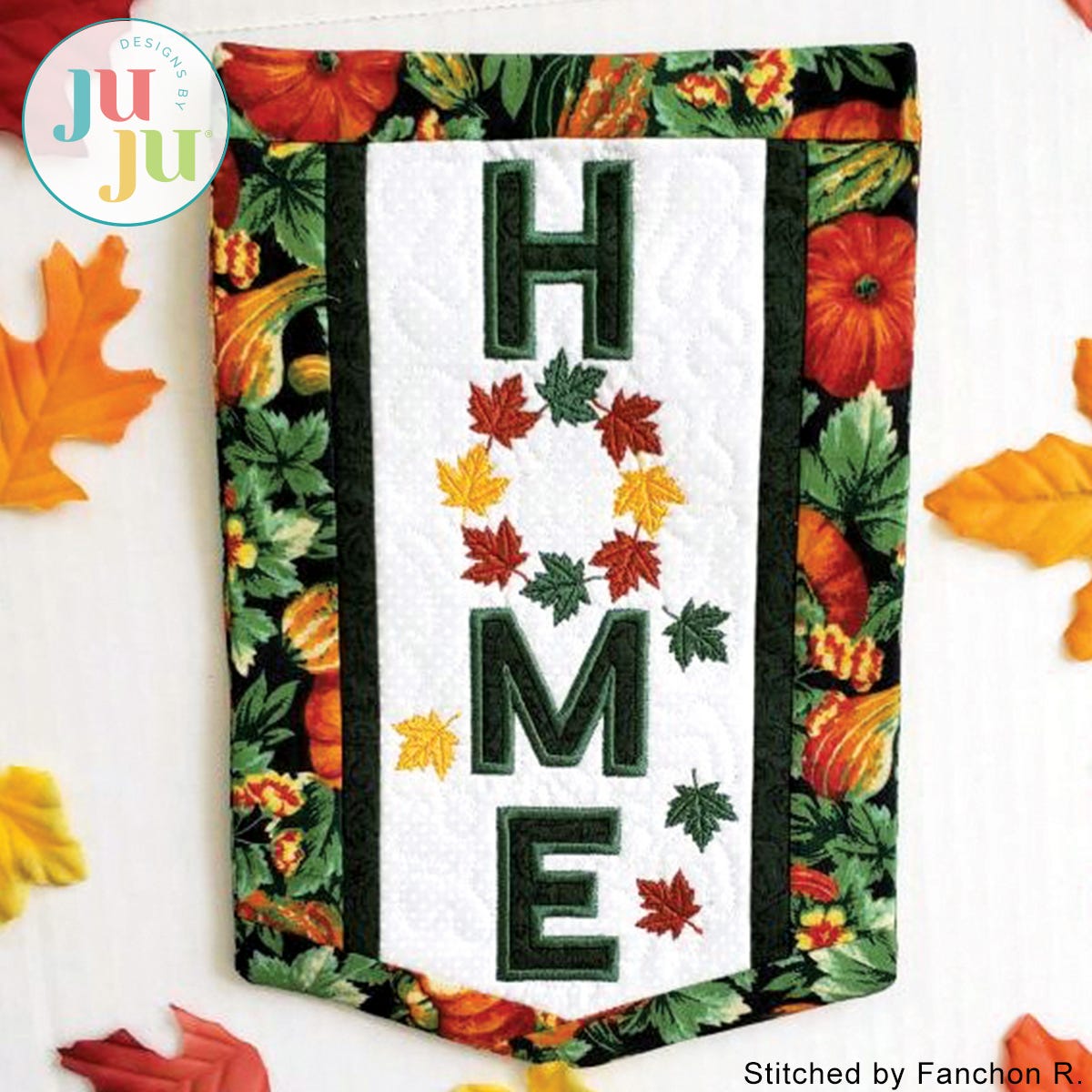 Home Banner Fall by Oma's Place | Machine Embroidery Designs by JuJu