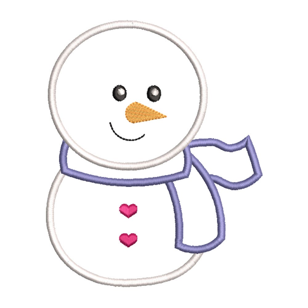 FREE Snowman Embroidery Design | Machine Embroidery Designs by JuJu