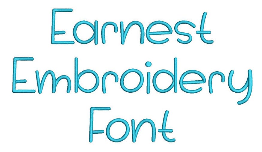 Earnest Embroidery Font | Machine Embroidery Designs by JuJu