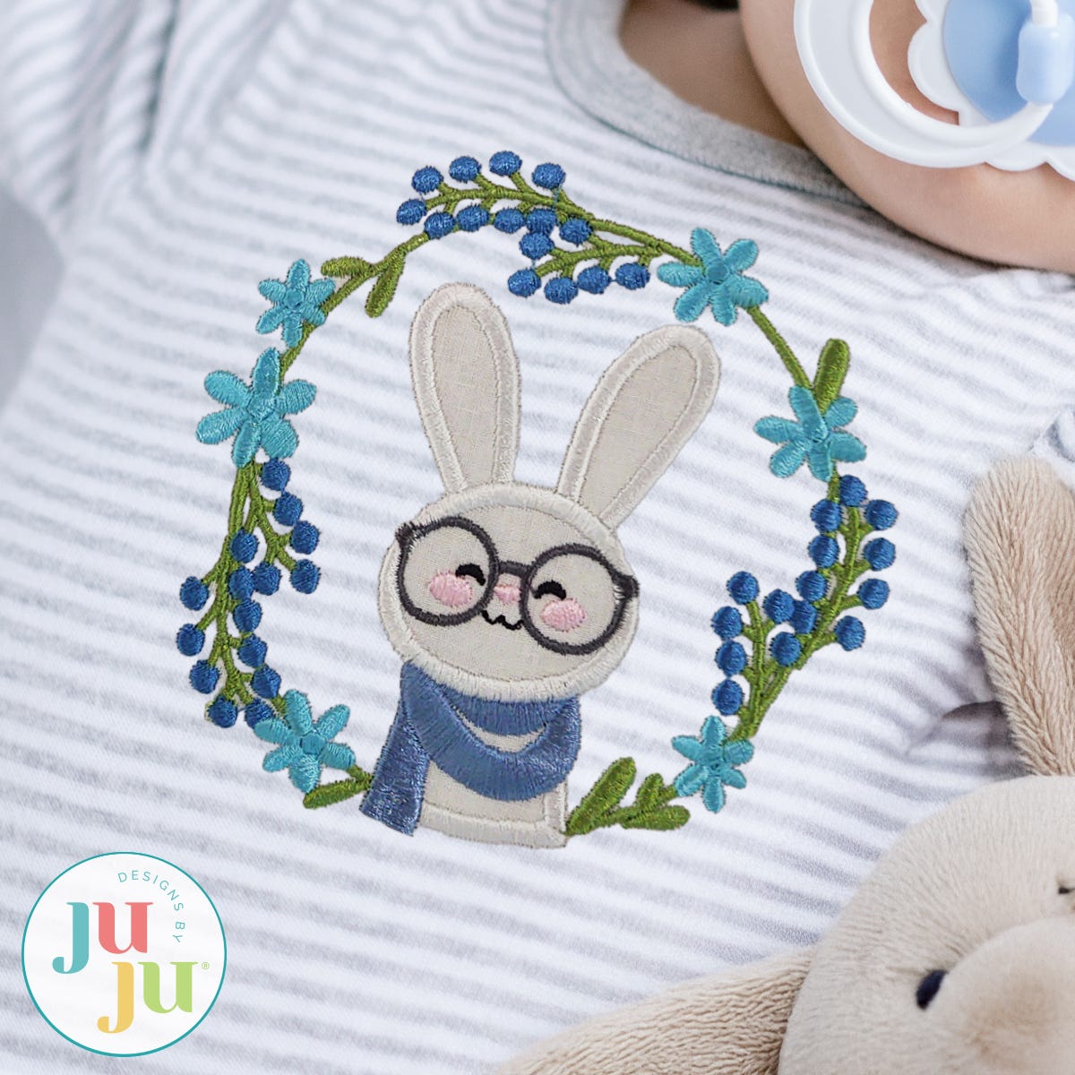 Easter Wreaths Digital Embroidery Designs by JuJu