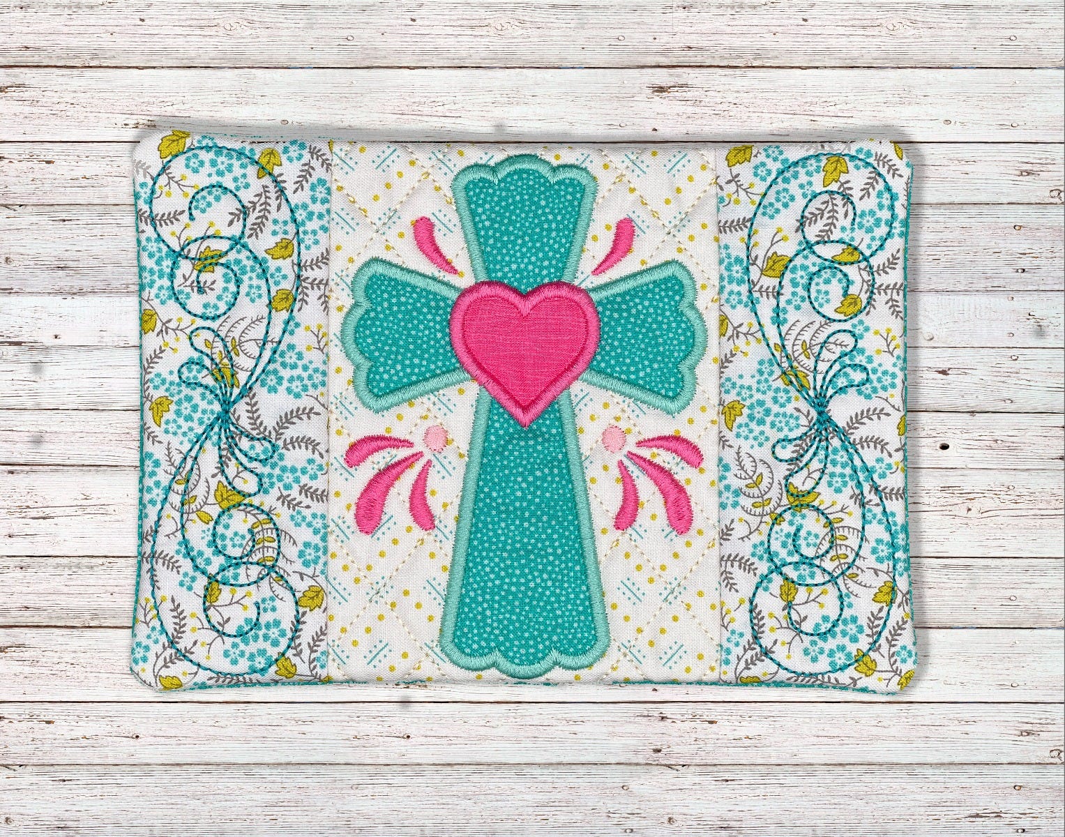 ITH Easter Cross Mug Rug | Machine Embroidery Designs by JuJu