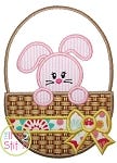 Easter Bunny Basket 2 Applique | Machine Embroidery Designs by JuJu