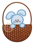Easter Bunny Basket 3 Applique | Machine Embroidery Designs by JuJu