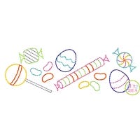 Easter Candy Border Bean Embroidery | Machine Embroidery Designs by JuJu