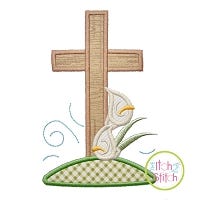 Easter Cross Applique | Machine Embroidery Designs by JuJu