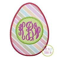 Easter Egg Monogram Applique | Machine Embroidery Designs by JuJu