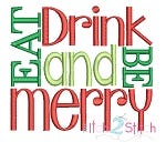 Eat Drink and Be Merry | Machine Embroidery Designs by JuJu