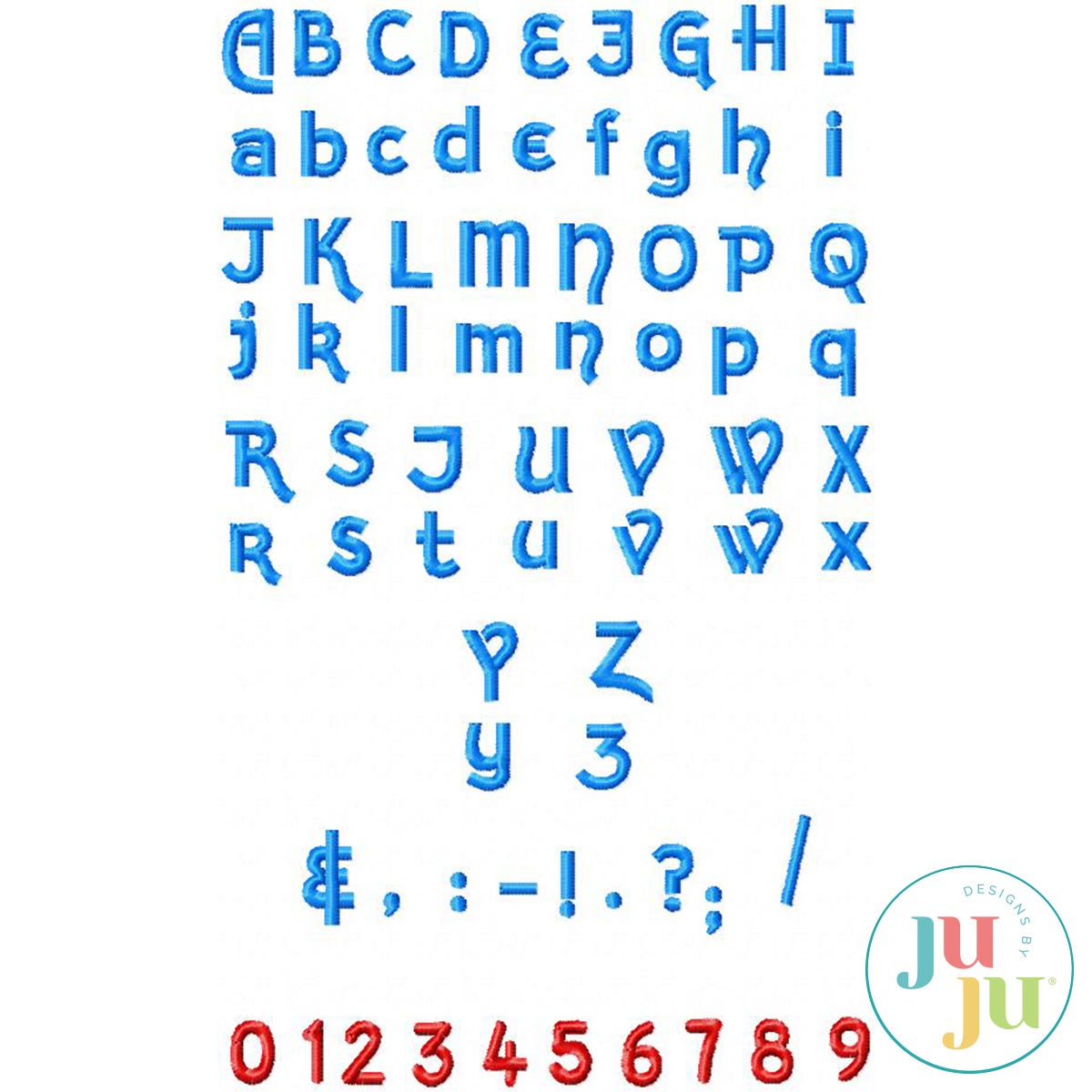 King Block Satin Stitch Embroidery Font by Oma's Place | Machine Embroidery Designs by JuJu