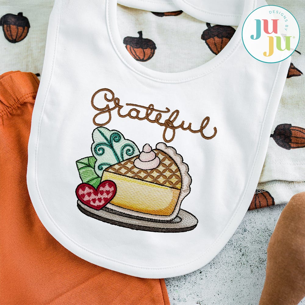 Chunky Thanksgiving Embroidery Set | Machine Embroidery Designs by JuJu