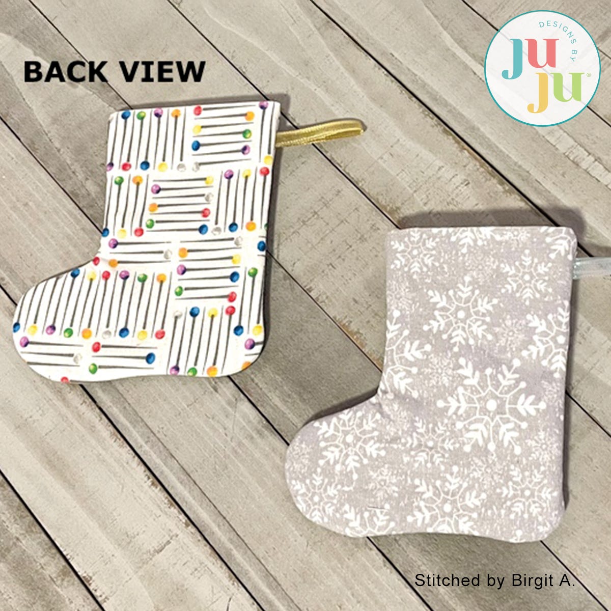  Sewing Themed Stockings by Oma's Place | Machine Embroidery Designs by JuJu