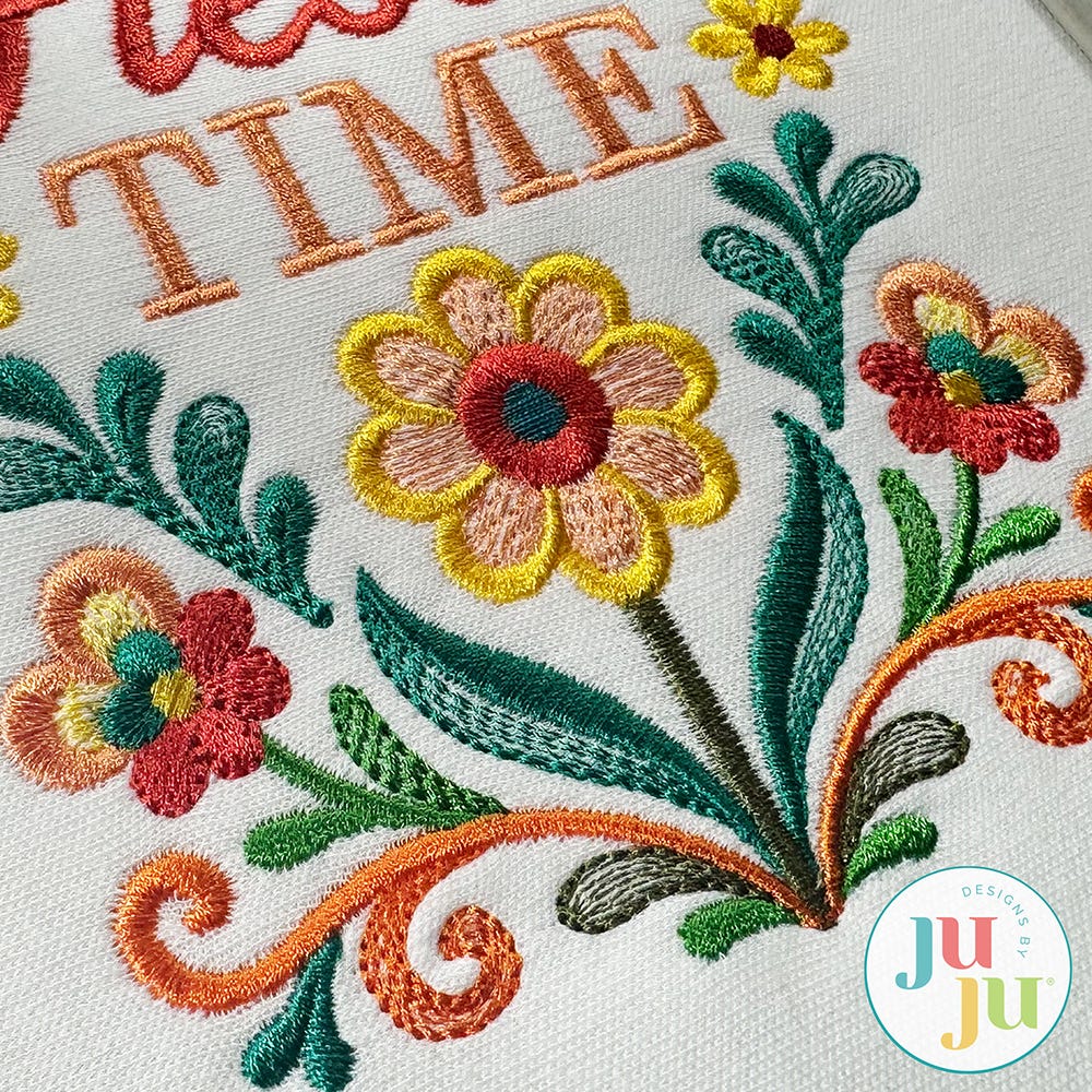 Fiesta Time Embroidery Design | Machine Embroidery Designs by JuJu