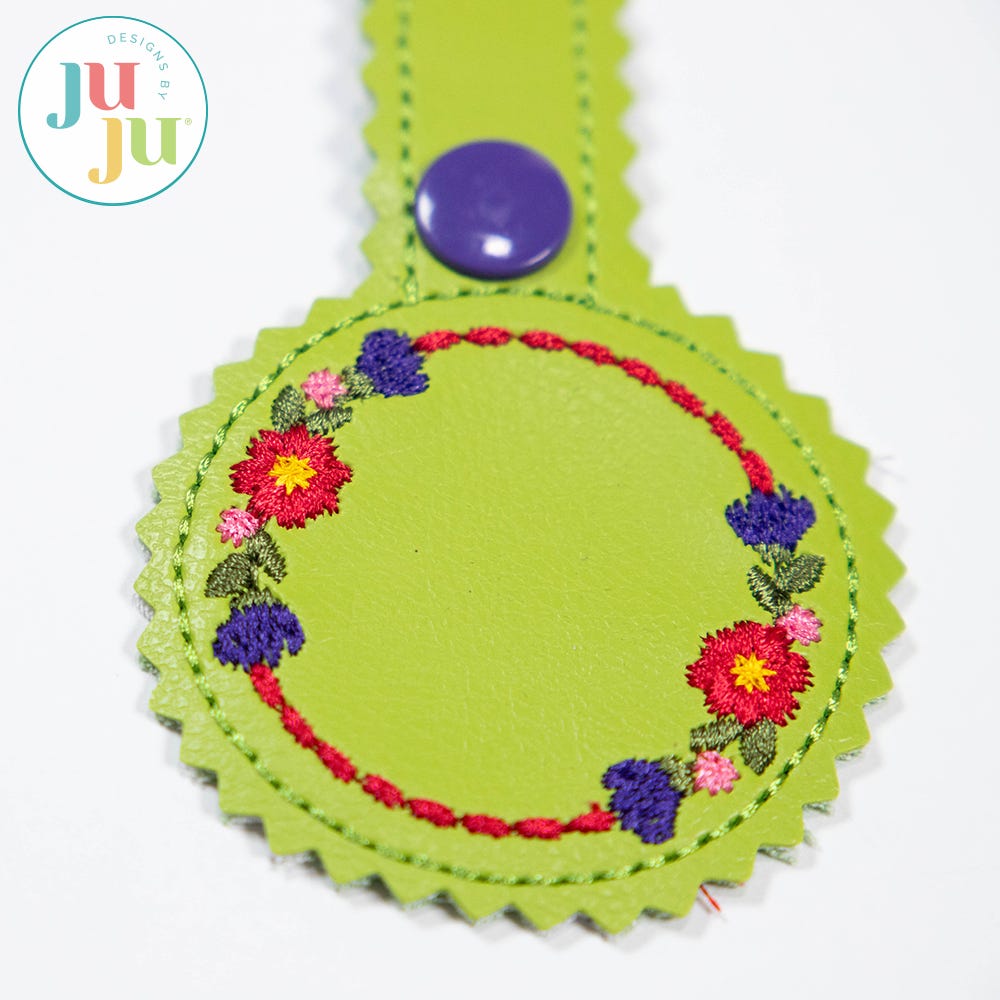 In The Hoop Floral Key Fobs Project | Machine Embroidery Designs by JuJu