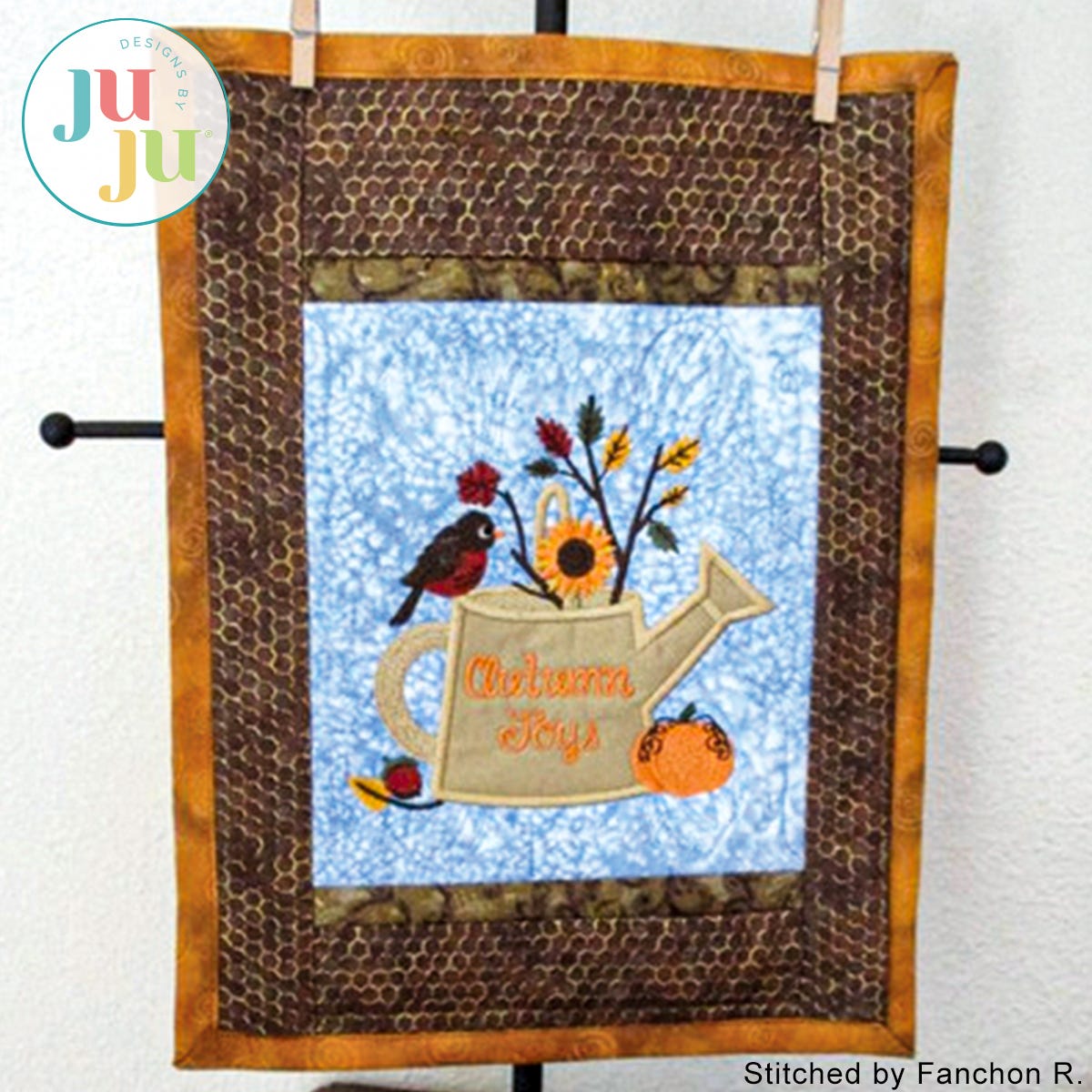  In The Hoop Autumn Mini Quilt Project by Oma's Place | Machine Embroidery Designs by JuJu