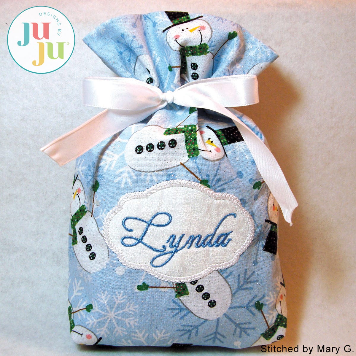 Tie Bags by Oma's Place | Machine Embroidery Designs by JuJu