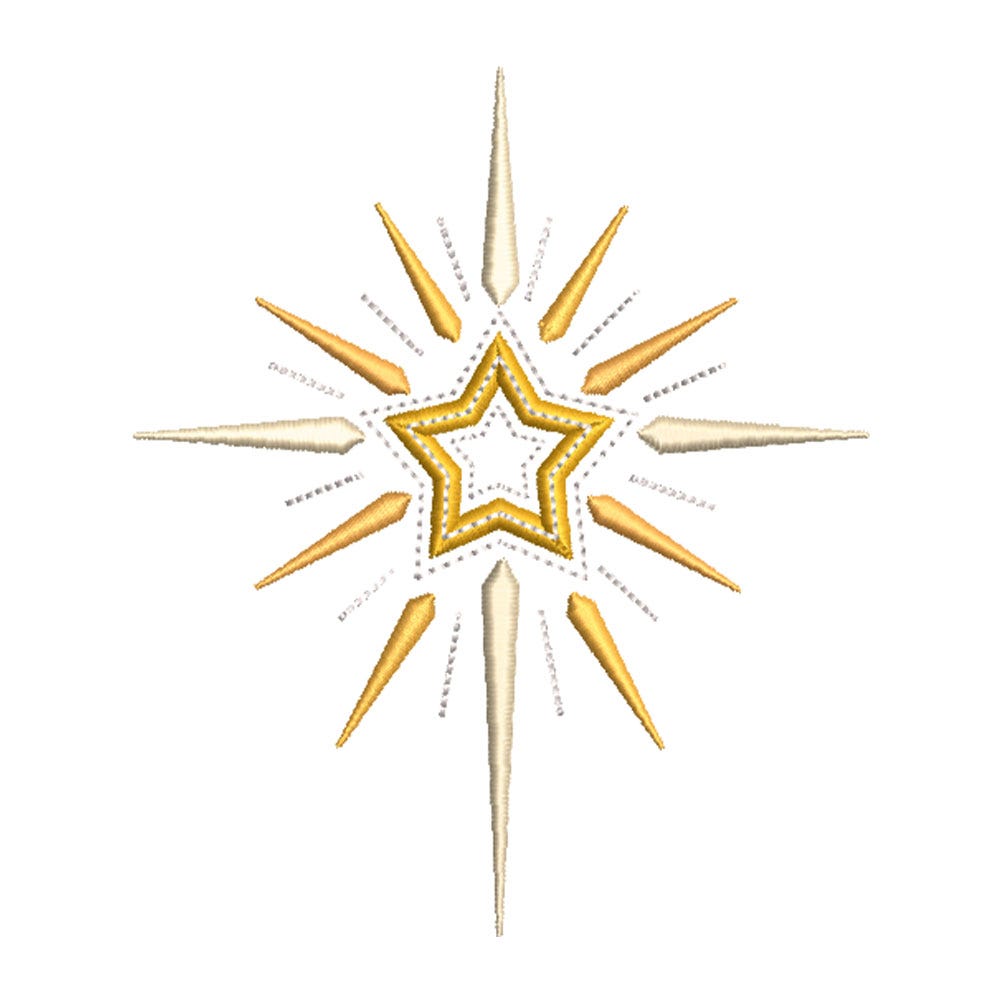 FREE Christmas Star Embroidery Design | Machine Embroidery Designs by JuJu