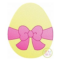 Egg Big Bow Sketch | Machine Embroidery Designs by JuJu