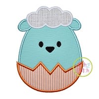 Egg Shaped Lamb Boy Applique | Machine Embroidery Designs by JuJu
