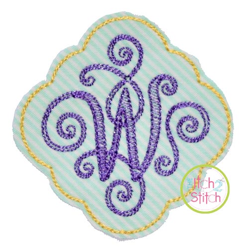 Itch 2 Stitch Elegant Scroll Frame Bean Applique Digital Embroidery Machine Designs by JuJu