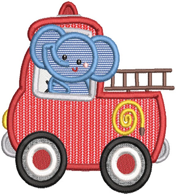 Cute Chunky Animals Cars Machine Embroidery Designs by JuJu